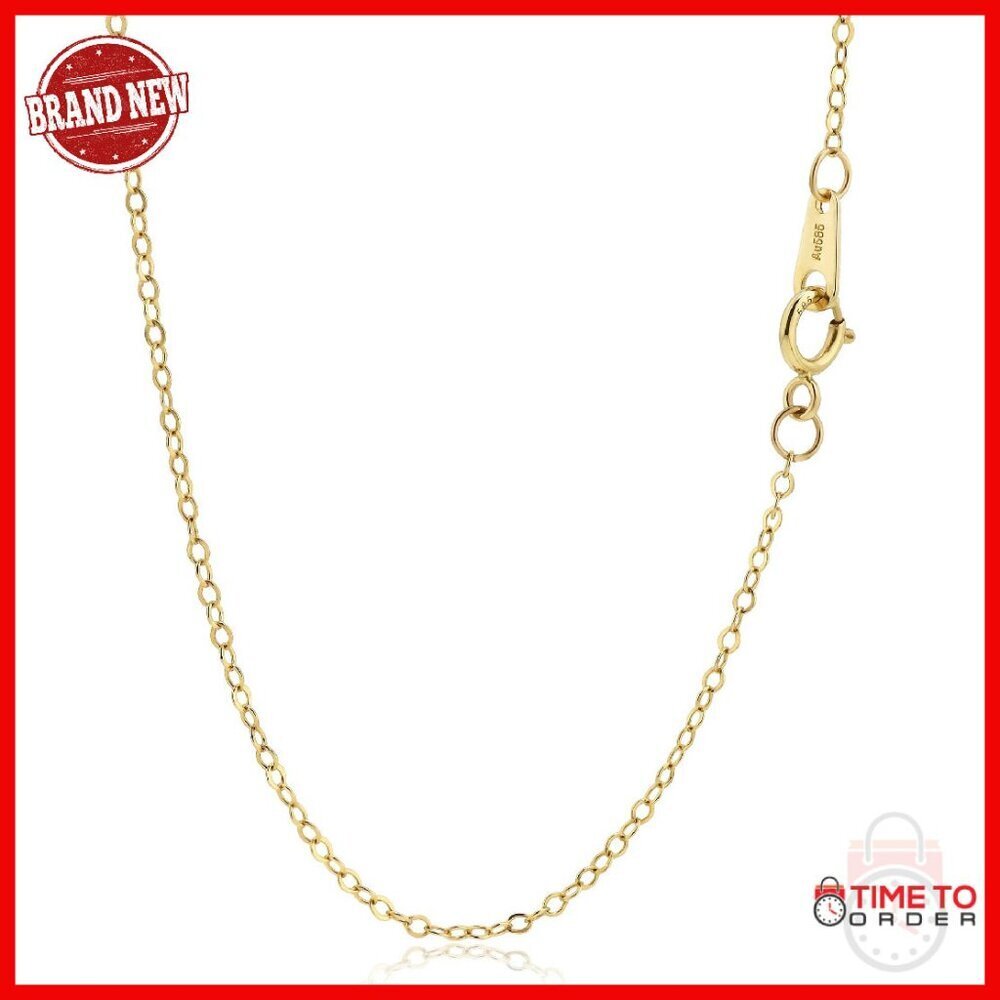 14K Gold Cable Chain Necklace 16-24" Hypoallergenic Minimalist Jewelry